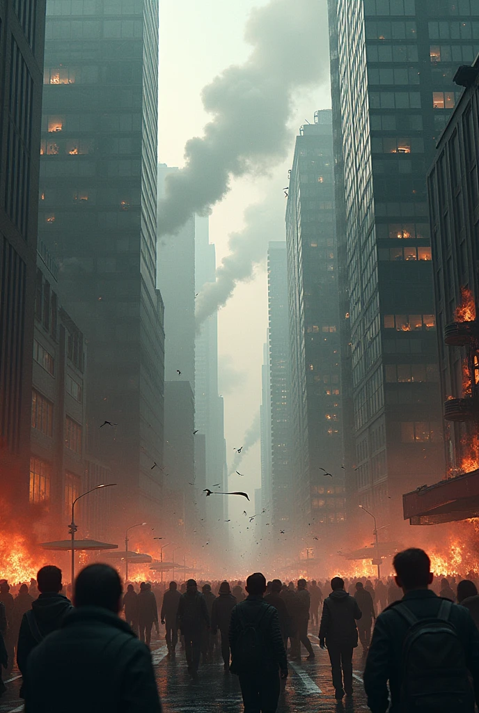City in chaos