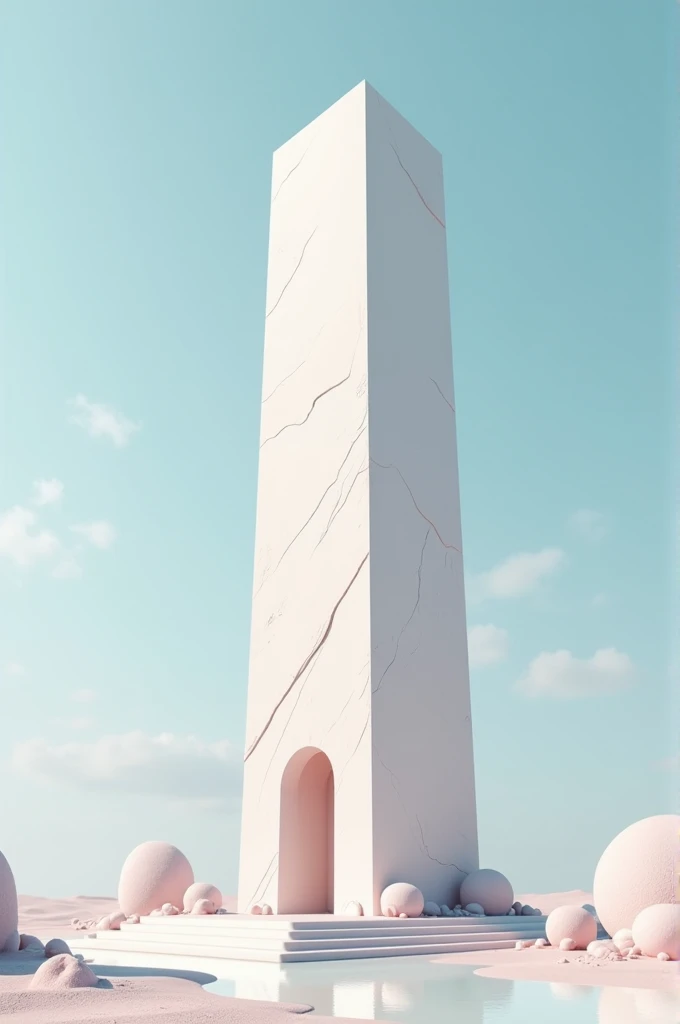 An ice cream in the shape of a monolith 