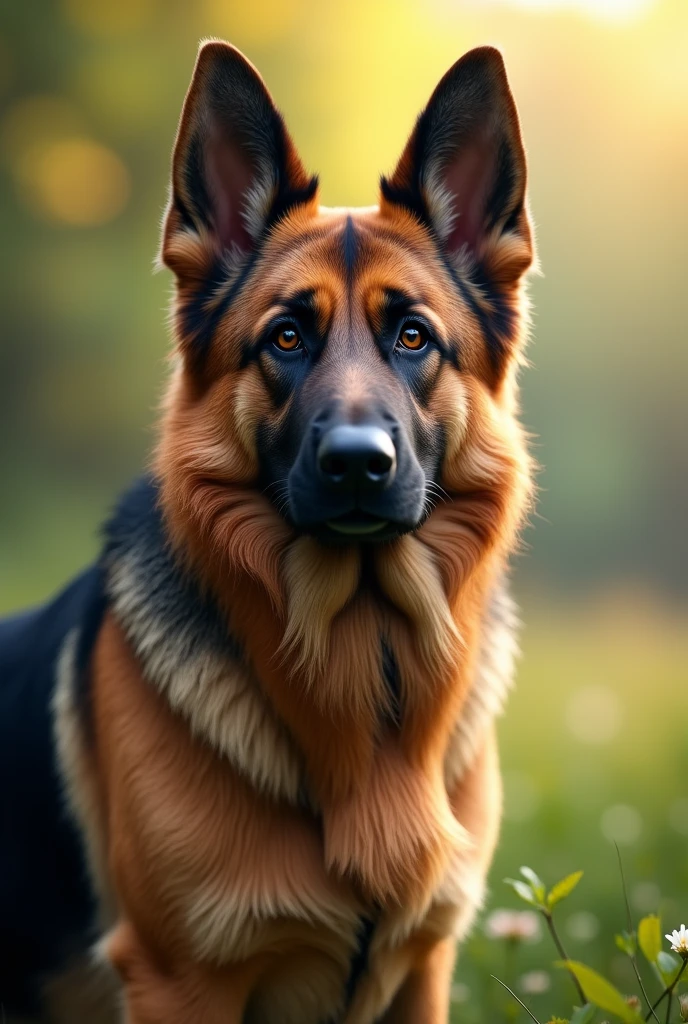 A beautiful German Shepherd dog  
