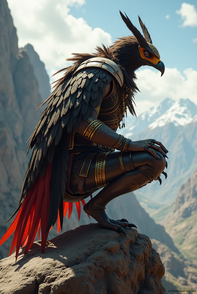 Create a Bolivian assassins creed version assassin with condor style