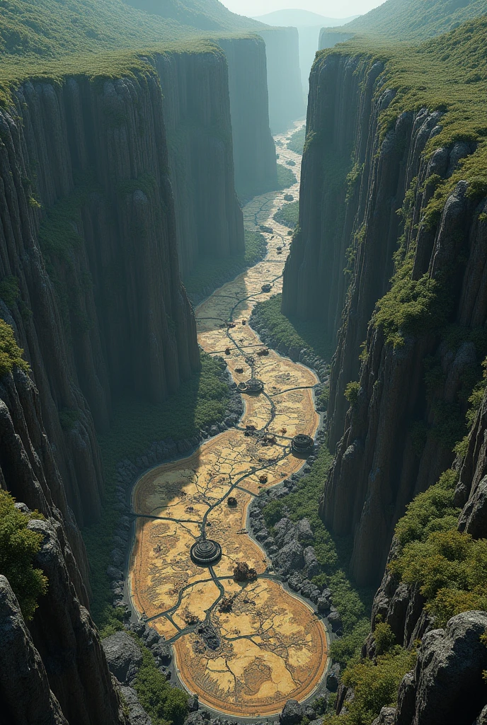 map view from top of abandoned mine