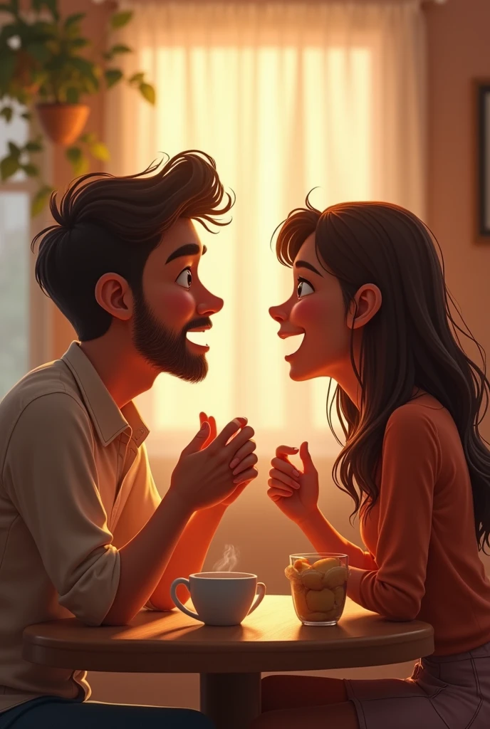 An image of two friends chatting

