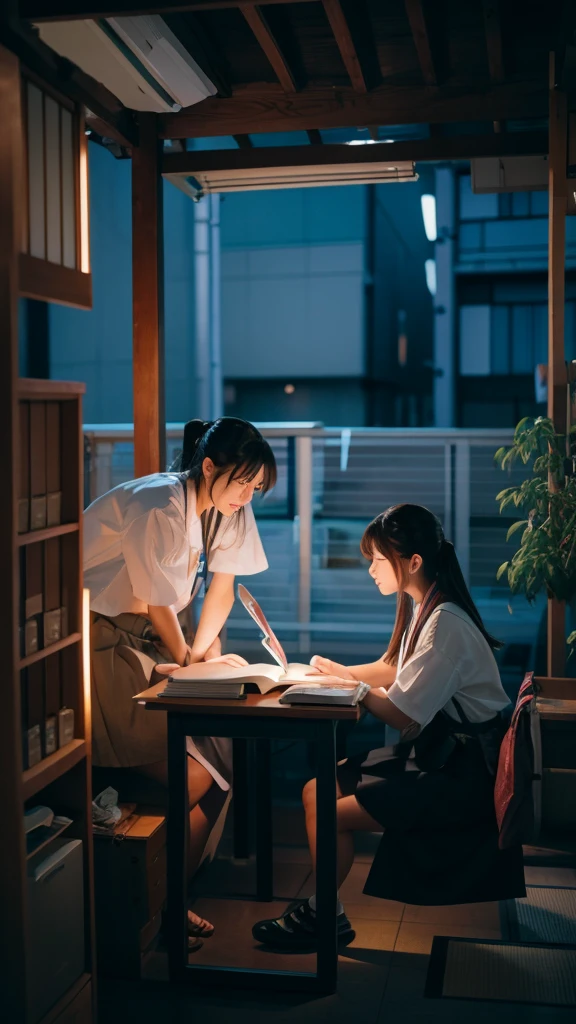 One of the 1 Japanese students studying