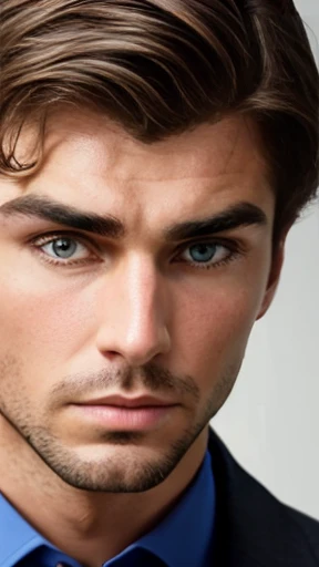 Handsome man Abramova focus on face