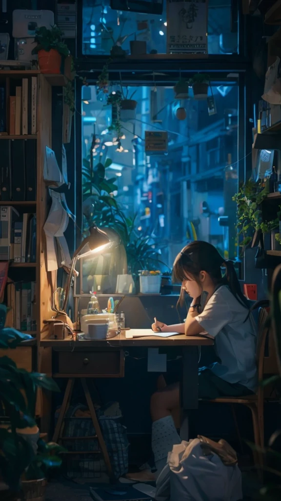 One of the 1 Japanese students studying