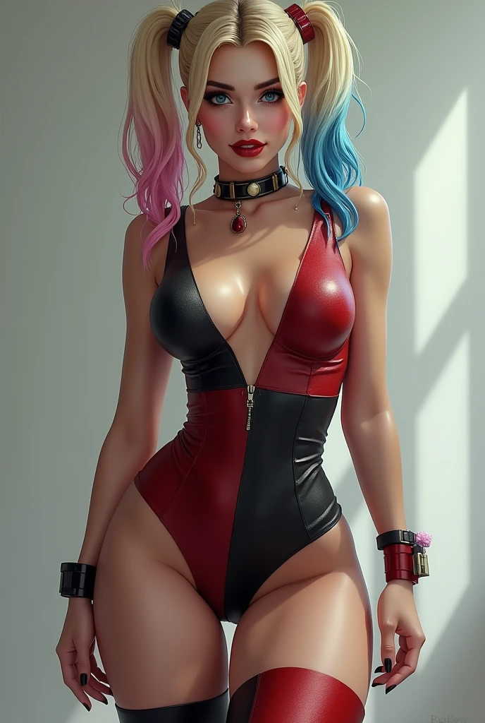 Generate a super sexy, gorgeous Harleen Quinzel complete body