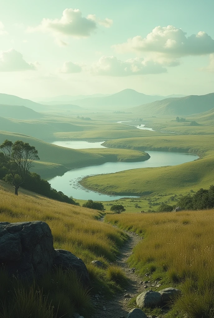 Image of the moorland without anyone, with less and more Pantanal