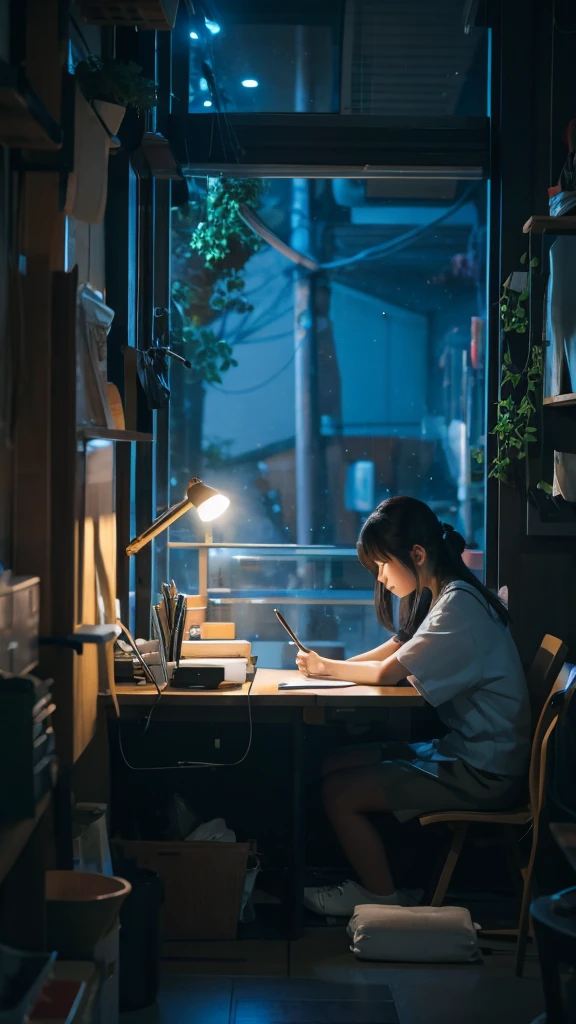 One of the 1 Japanese students studying