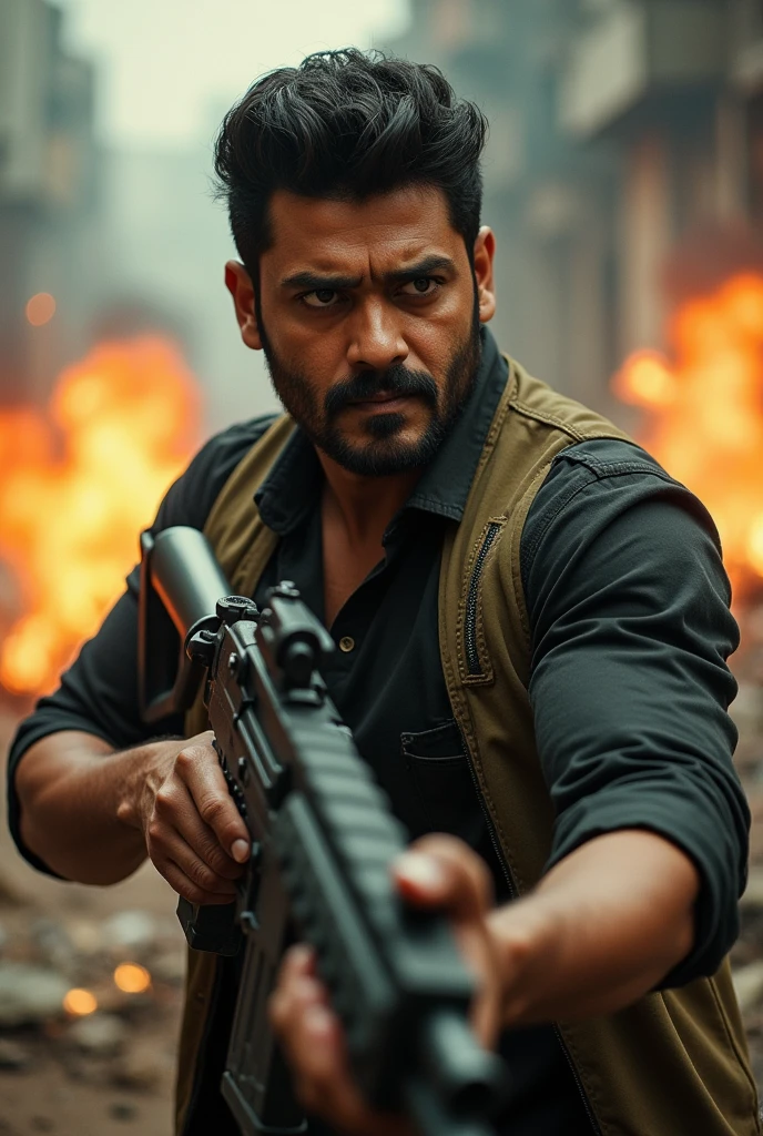 তামিল হিরো সুরিয়া একটা অ্যাকশন ছবি বানিয়ে দেন ওর হাতে একটা বন্ধুক দেন