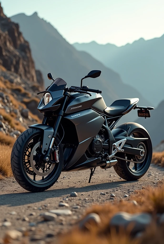 I want you to make me a picture of an all-terrain motorcycle with the name Porsche on it.