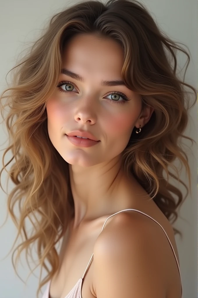 light brown hair with curls