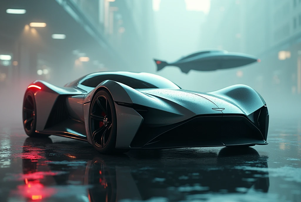 Cyberpunk Aston Martin Flying Car、Two-seater drone、(Small spaceship)、Shallow depth of field、(masterpiece:1.3) (最high quality:1.2) (high quality:1.1)、Cinematic Light, ((Cinema Lighting),(Natural light),(High level of artistry),(artistic),(Indistinguishable quality from the real thing),RAW Photos,Genuine,Genuine,High resolution,RAW Photos,masterpiece, beautiful,