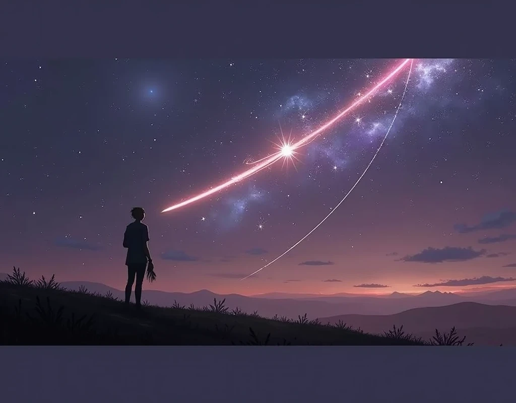 shooting star arafed view