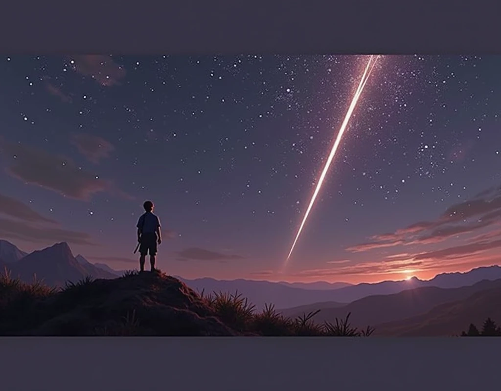 shooting star arafed view