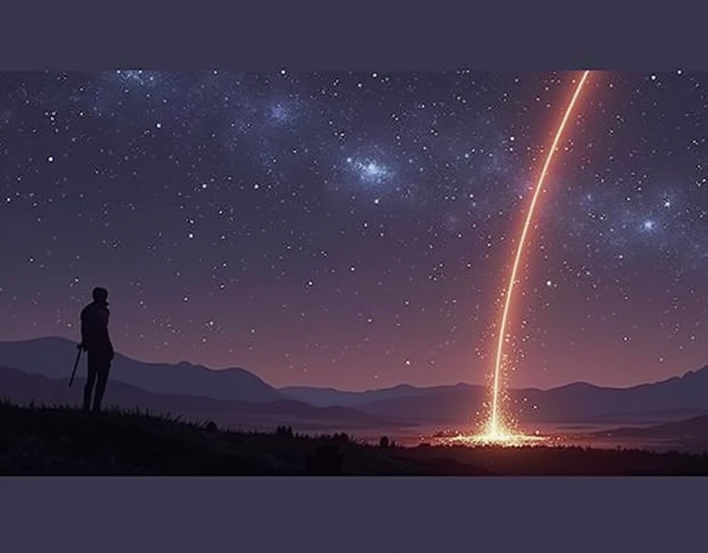 shooting star arafed view