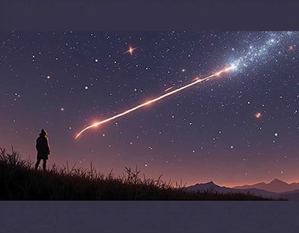 shooting star arafed view