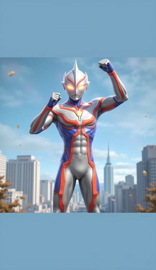 Generate an image of the hero Ultraman mebius.