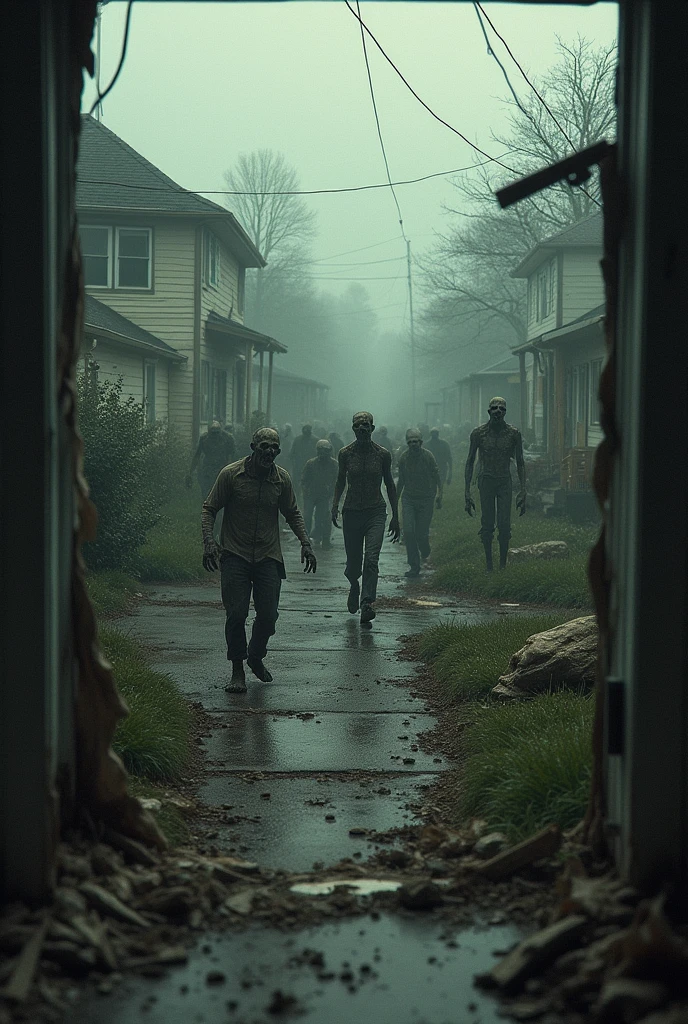 Zombies entering houses and destroying walls