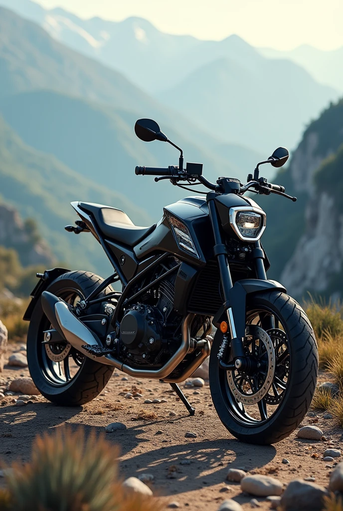 I want you to make me a picture of an all-terrain motorcycle with the Nissan logo on it. 