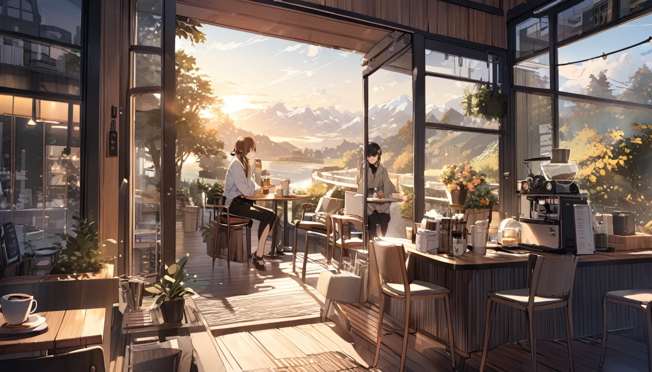 morning,coffee,relax,Stylish,cafe,landscape