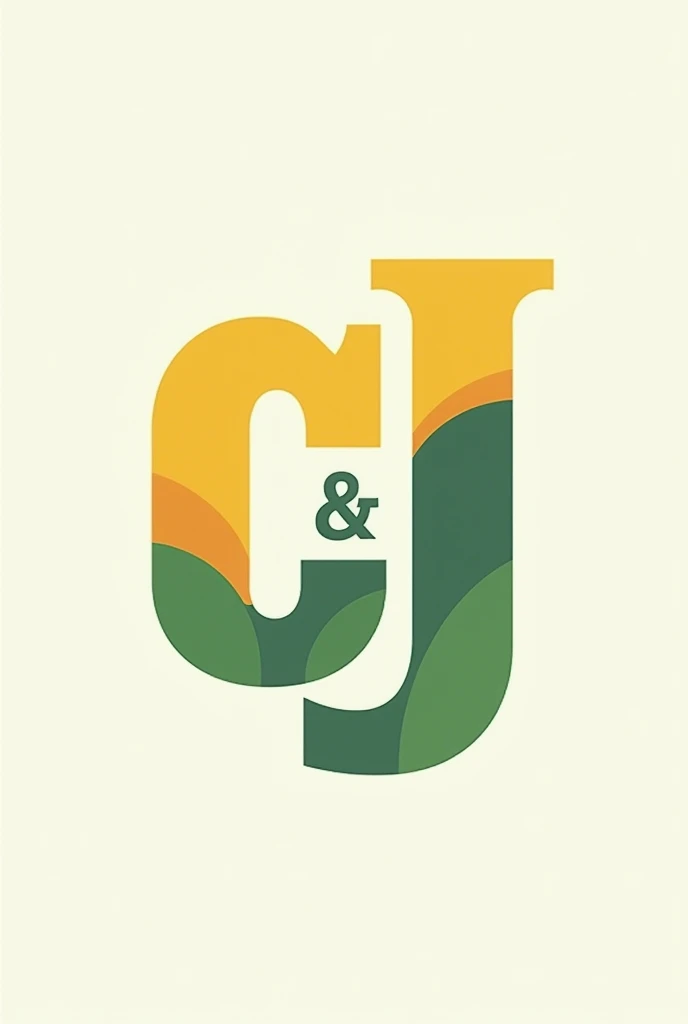 Business logo with C&J in yellow and green. Have the C and J separated?I SAID MAKE THEM SEPERATED,make the J capitalized. And put the symbol & in between the letters
