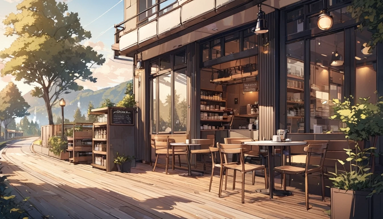morning,coffee,relax,Stylish,cafe,landscape,No people