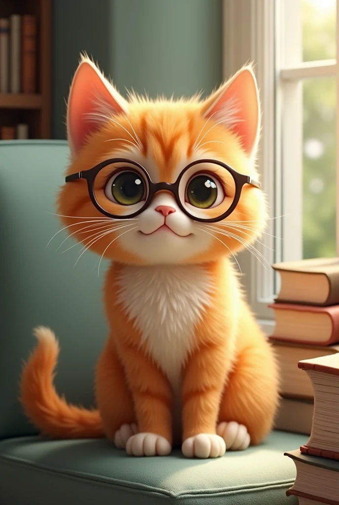 Chat avec des lunettes