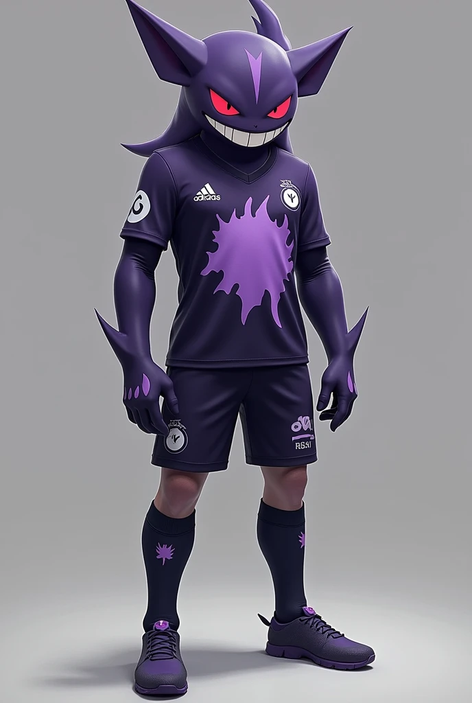 A Gengar-themed soccer uniform