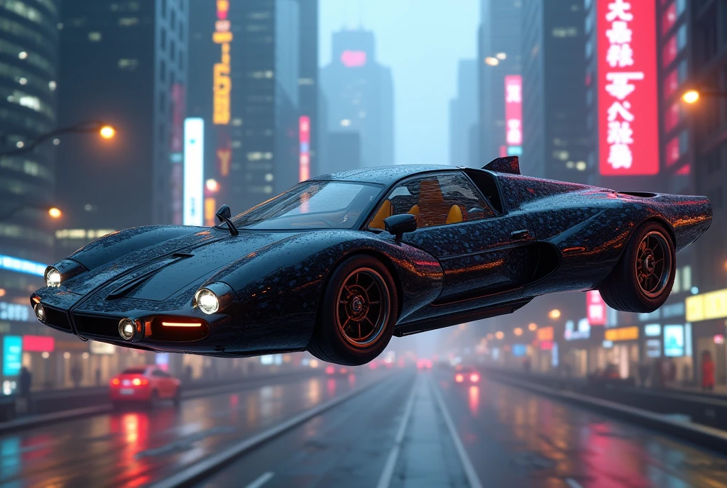 Cyberpunk Flying Car、Two-seater drone flying car、(A flying car that looks like a small spaceship)、Only one car is shown、Shallow depth of field、(masterpiece:1.3) (最high quality:1.2) (high quality:1.1)、Cinematic Light, ((Cinema Lighting),(Natural light),(High level of artistry),(artistic),(Genuineと見分けがつかない品質),RAW Photos,Genuine,Genuine,High resolution,RAW Photos,masterpiece, beautiful,