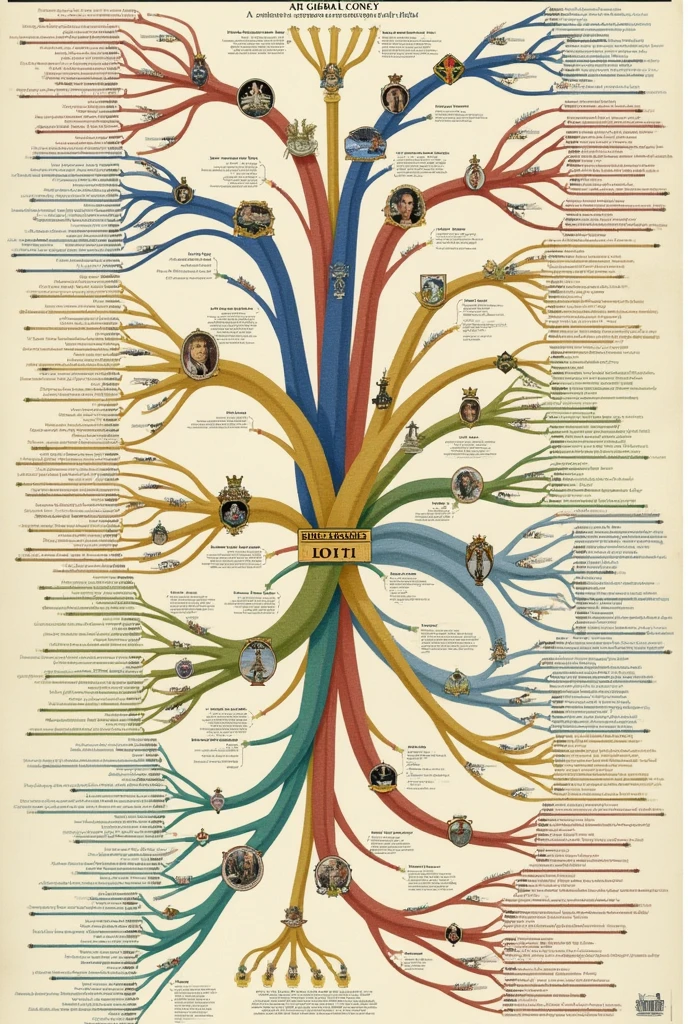 Simple and very summarized mind map about National Monarchies:
o Características policies (Centralization of Power, 
bureaucracy, national armies).
the Main monarchies (portugal, spain, england, 
France).
o Relationship with the nobility and the clergy.
✓ Maritime Expansion:
o Motivations (Economic, religious, policies).
the Great Navigations (discoveries, main browsers).
the Consequences (colonization, International trade, 
impact on indigenous societies).
✓ Secondary Branches:
✓ For National Monarchies, include sub-branches that explain the strengthening of royal power, the creation of national states, and the financing of expeditions.
✓ Para Maritime Expansion, include sub-branches on sea routes, naval technology, and the competition between the European powers.
✓ Connections:
✓ Faça conexões entre os ramos de Monarquias Nacionais e 
Maritime Expansion, highlighting how the strengthening of monarchies contributed to the financing and support of maritime expeditions.
✓ creativity:
✓ Use different colors for each branch and sub-branch.
✓ Include images or symbols that represent key concepts (ex: a crown for monarchy, a boat for expeditions).
