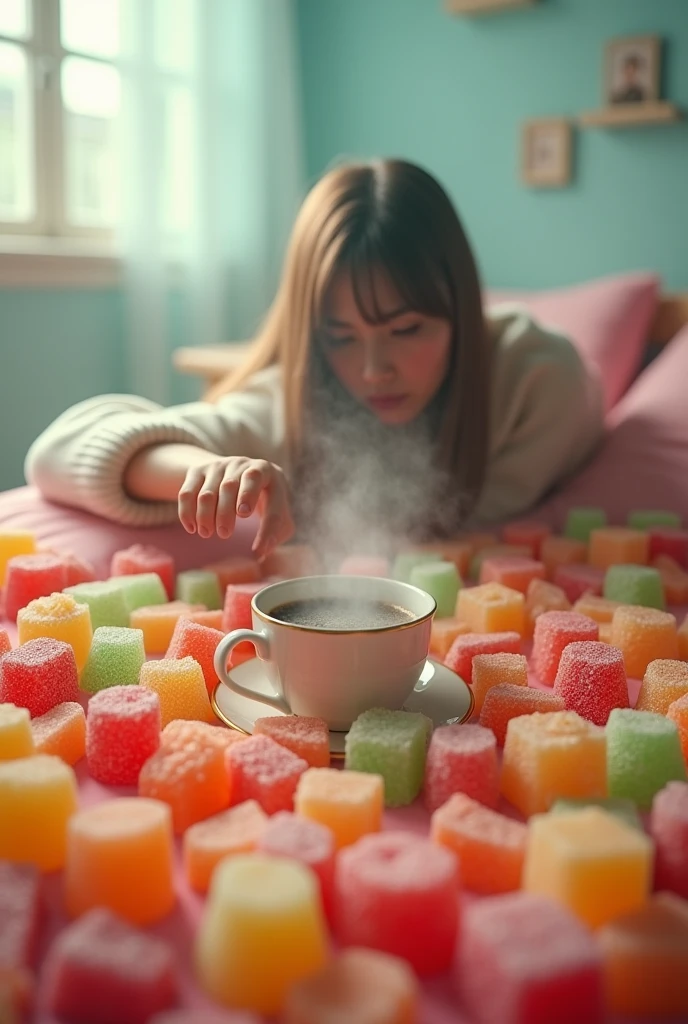 Natural gummies with letter coffee makes it possible to get out of bed but gummies make it worth it