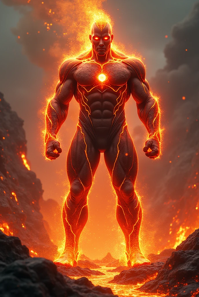 Lava Superhero, Two-meter tall man with the power of lava