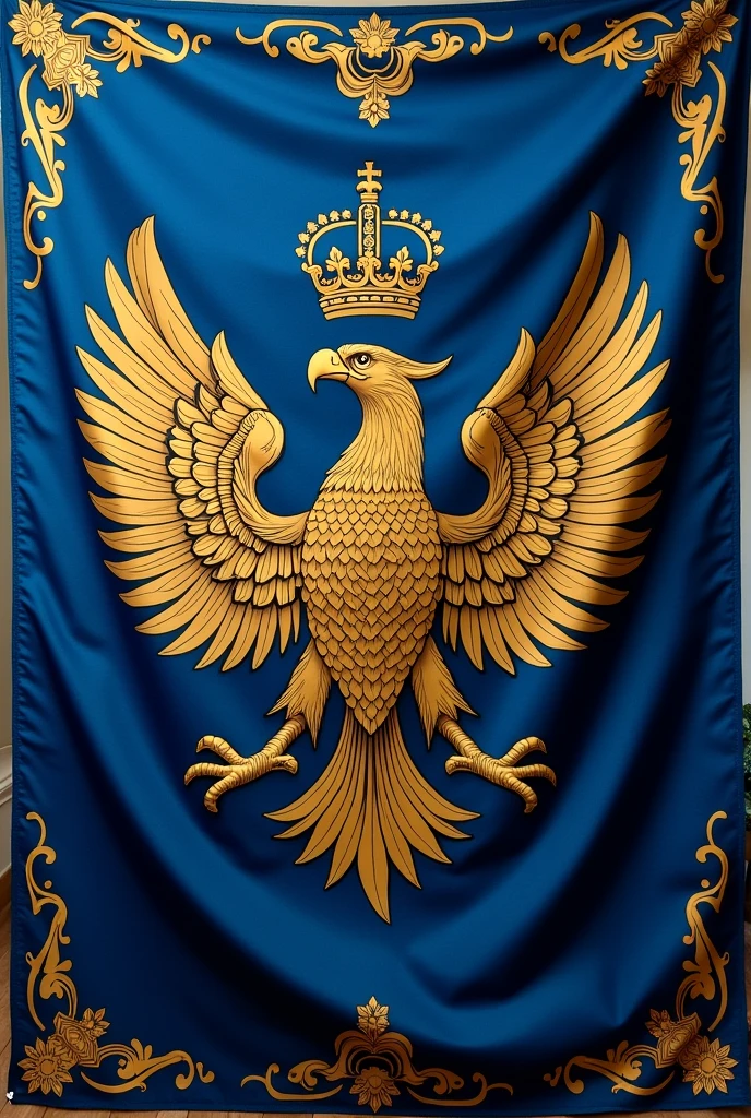 Make a flag of an empire that represents peace, power and is imposing.