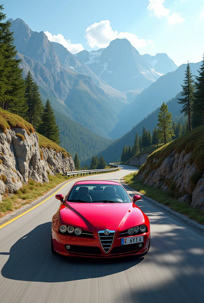 alfa 147 on the road in montenegro