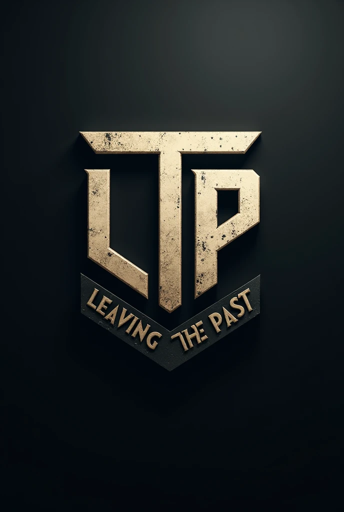 create LTP logo with LeavingThePast sentence below the LTP logo, using counter strike style