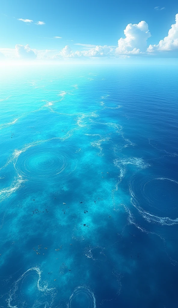 view of the beautiful sea from above
