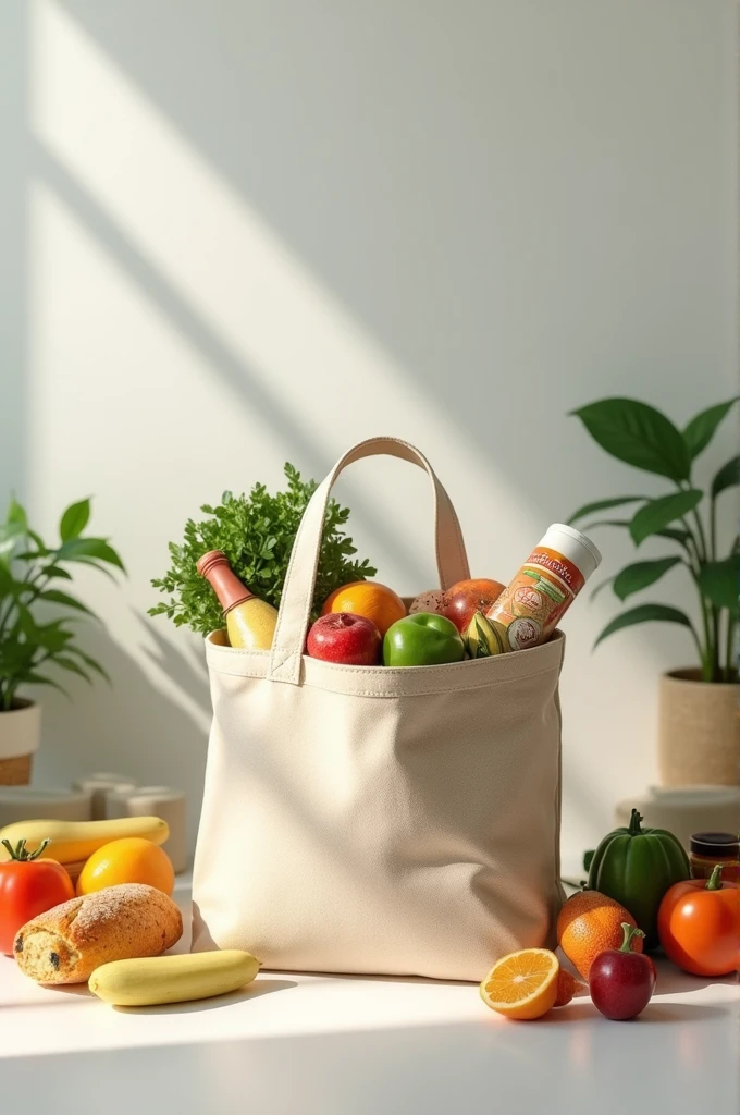 Create a grocery bag with product