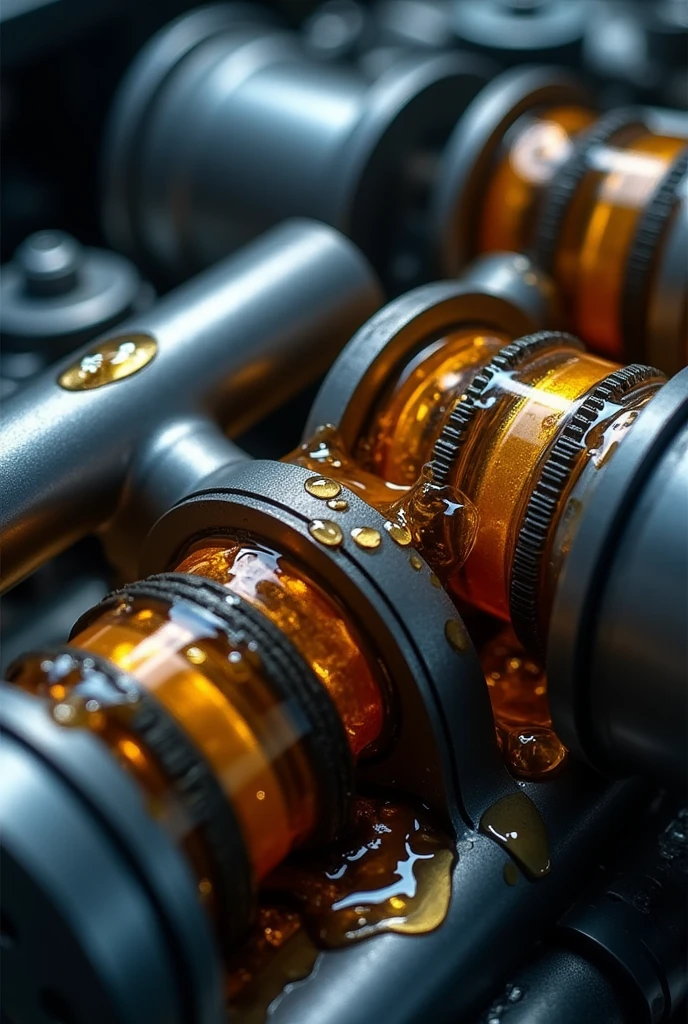 Creates a lubricating film: Oil sticks to the metal surfaces of moving engine parts, like the cylinders, pistons and connecting rods. This lubricating film acts as a barrier between metal surfaces., reducing friction and wear.