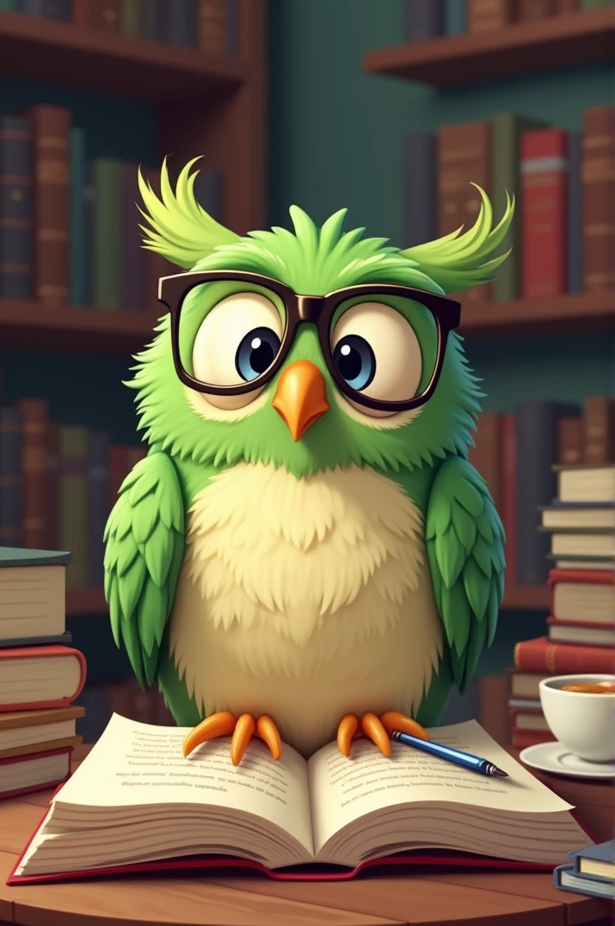 Duolingo reading an English book 
