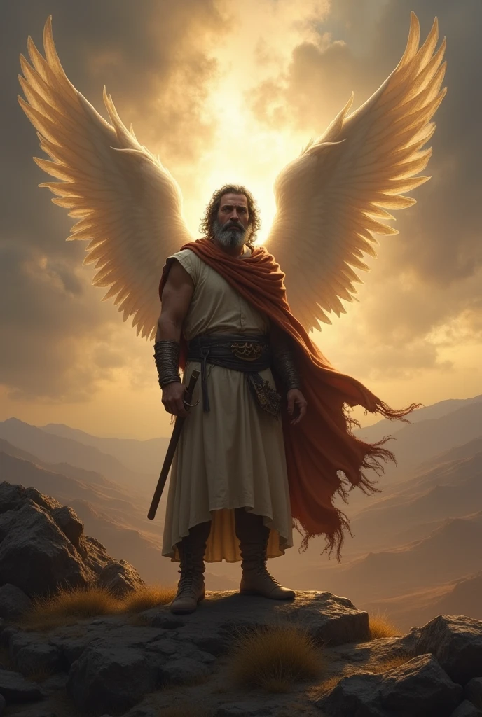 The character Gideon from the Bible who was from the judgments of Israel had an angelic presence behind him