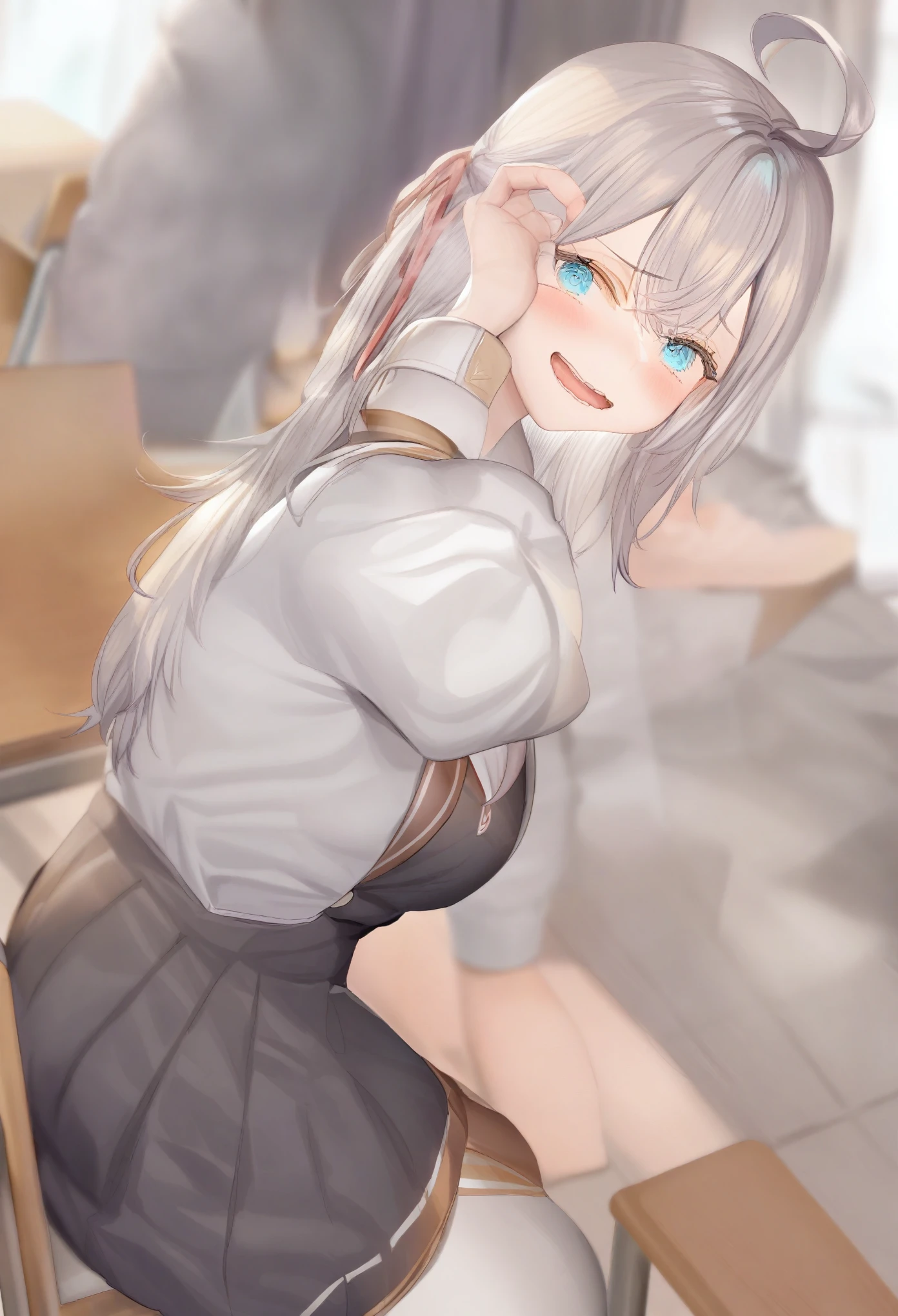 Titty fuck in the classroom