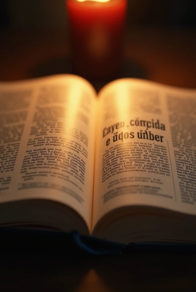 Image of a Bible with the phrase you will know the truth and it will set you free in Portuguese
