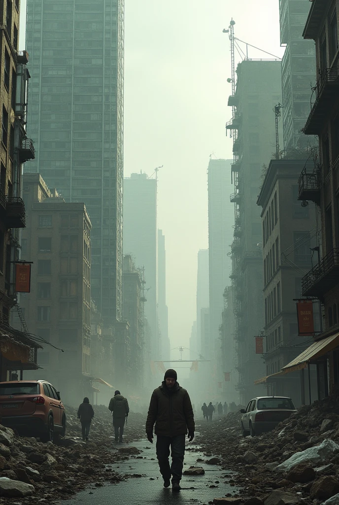 city in pieces and chaotic