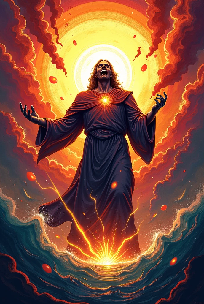 Instagram Post Theme: the holy wrath of God; pop art style