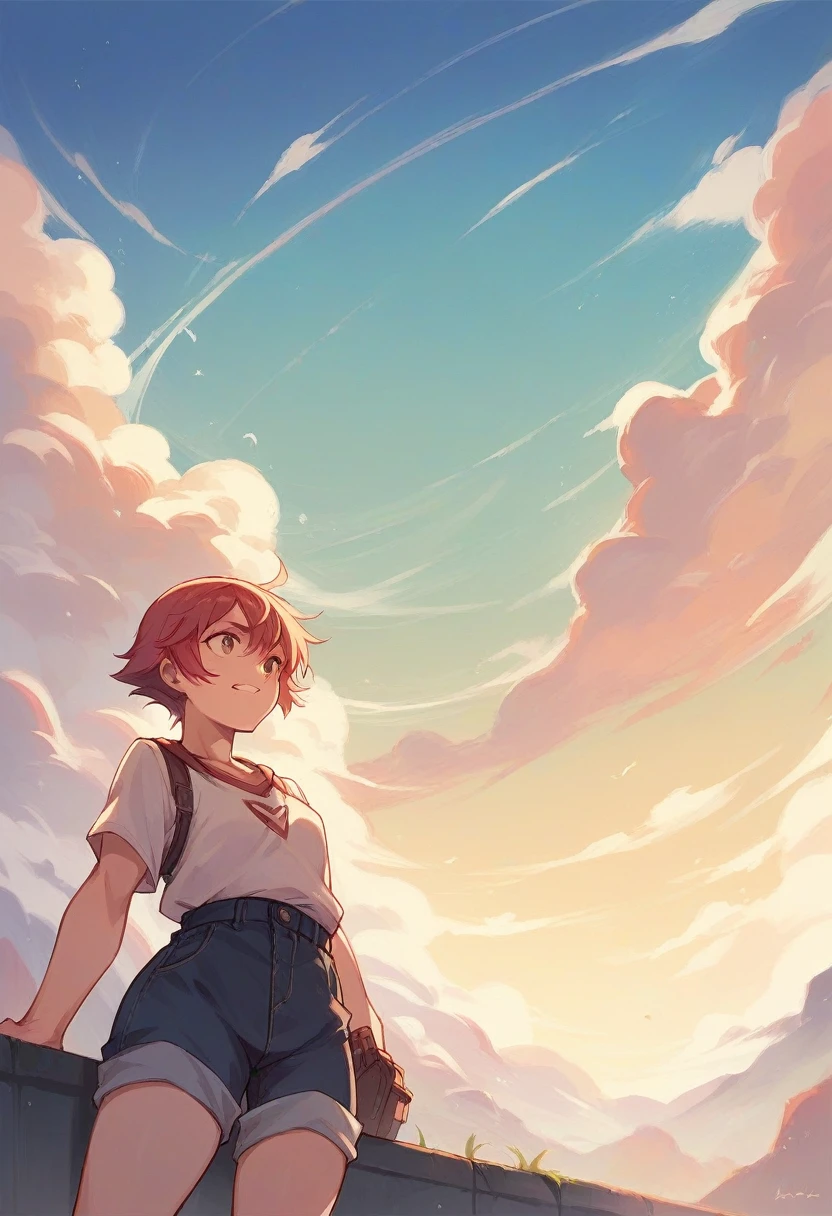 Girl looking at the sky maki zen,w