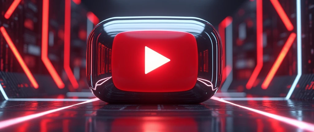 A high-quality, eye-catching 3D Youtube frame rendering illustration