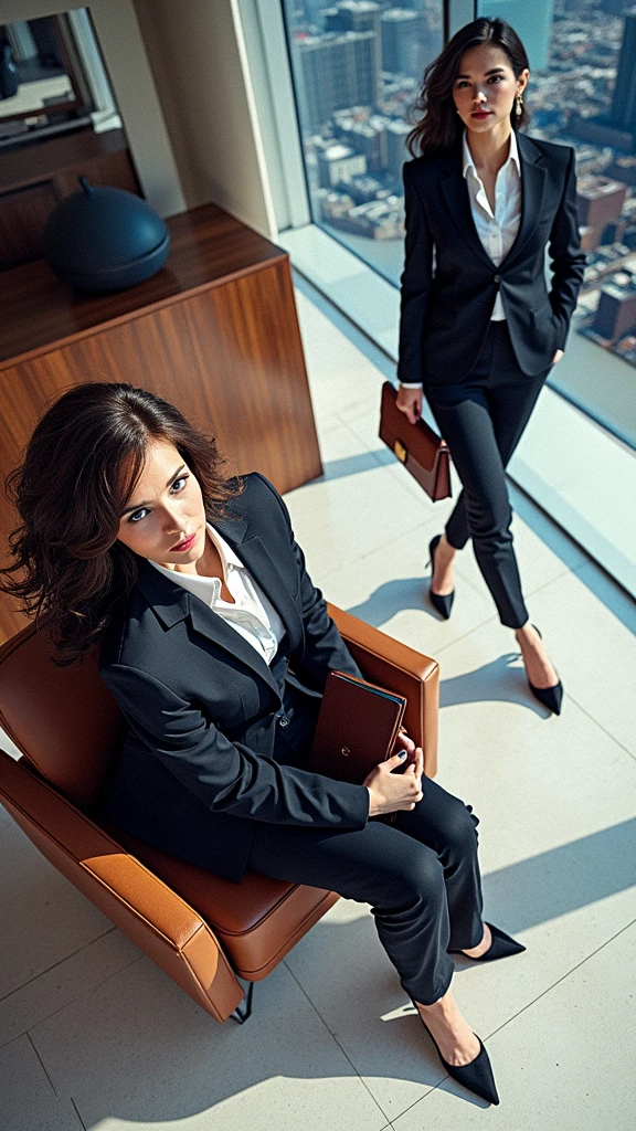 I am dressed as a business lady.For business meetings.