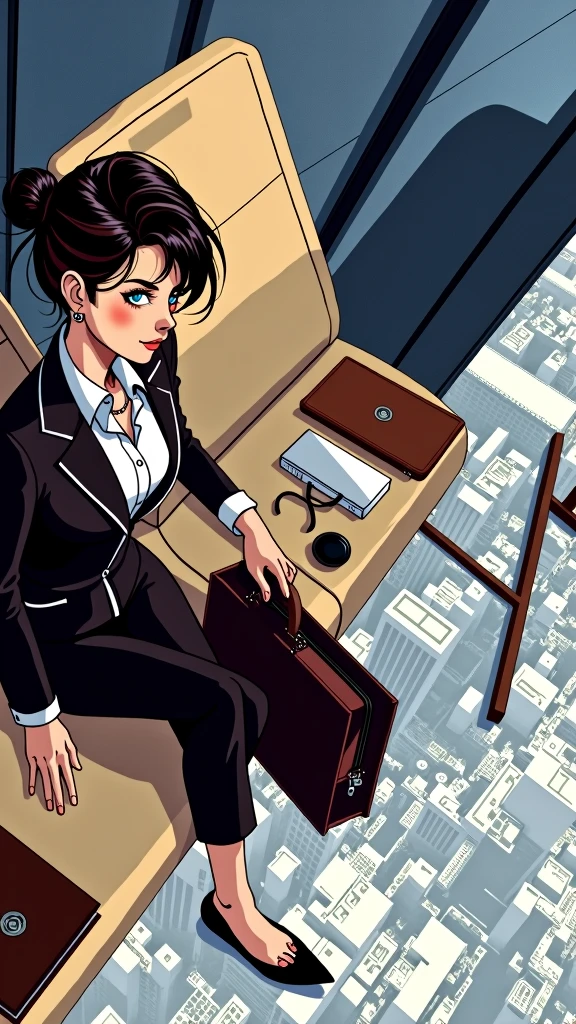 I am dressed as a business lady.For business meetings.