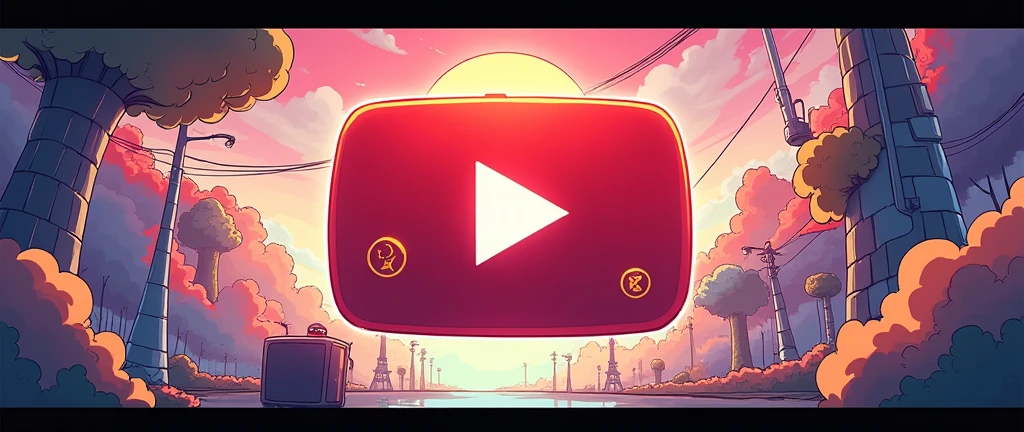 A high-quality, eye-catching YouTube frame logo, playful and dynamic in composition, featuring youtube logo, in an anime art style