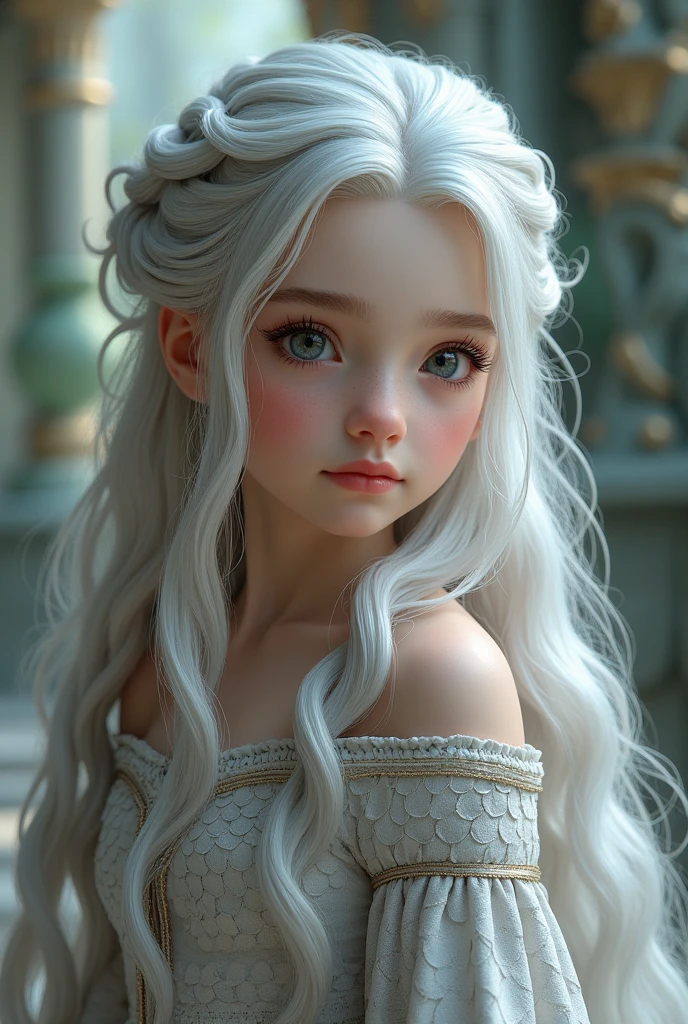 A little ??? 0 targaryen princess silver wavy hair
